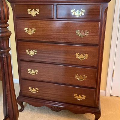 Cherry Queen Anne Style Tall Dresser