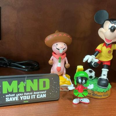 Disney Bobble Heads, Marvin The Martian And Yoda Quote