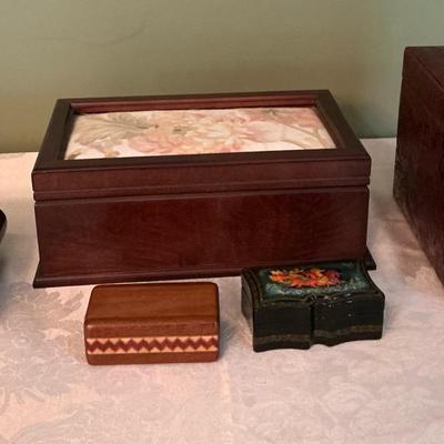 Carved Trinket Boxes, Music Box And More 