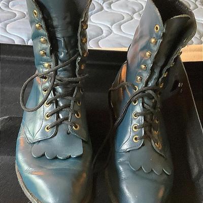 Gaziano & Girling Blue English Leather Boots Men Size 9