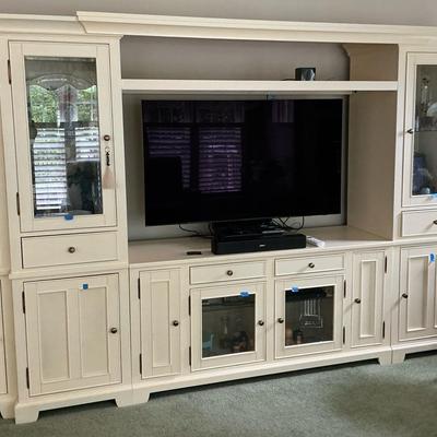 Cream Multi-Section Entertainment Center