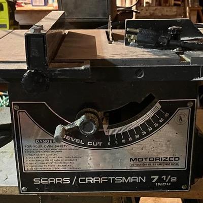 Sears/Craftsman 7.5 Inch Table Saw