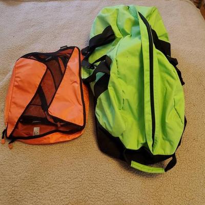Aomidi 6-Piece Collapsible Travel Cube Bags & Large LLBean Tote Bag