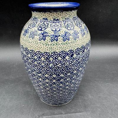 Authentic Polish Pottery Vase