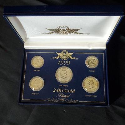 1999 24K Gold Plated Coin Set