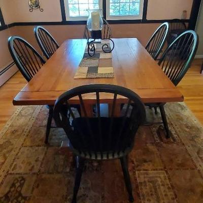 Rustic Dining Table and (6) Chairs