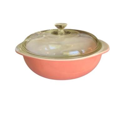Pink Pyrex Casserole with Lide