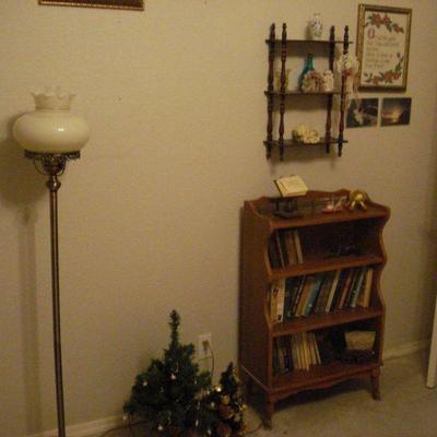 Antique Lamp and bookshelves