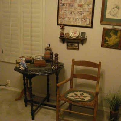 Antique Table and Chair