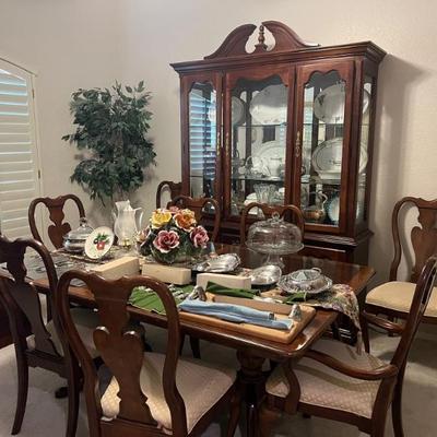 Formal Dining Area with Formal Dining table and chairs, china cabinet and buffet