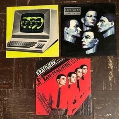 Vintage Record Albums by Kraftwerk including Electric Cafe, Computer World and The Man Machine 