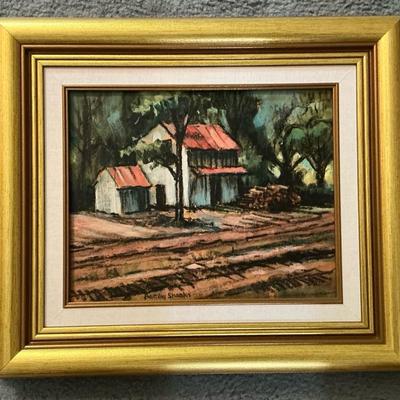 Barclay Sheaks "Summer Barn Study" Acrylic Painting