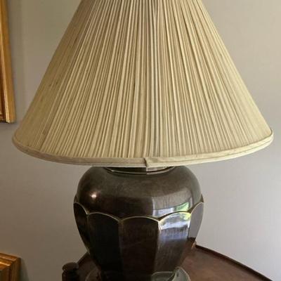 Ethan Allen Bulbous Brass Table Lamp