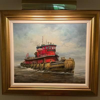 Tug Boat John McAllister Painting By Carole Ann Heck 