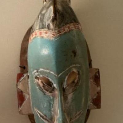 African Ivory Coast Carved Wood Mask (MBR10)