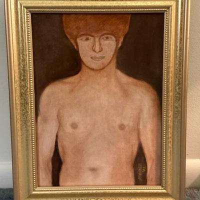 Paul S Benoit "Pococurente" Oil & Pencil Painting