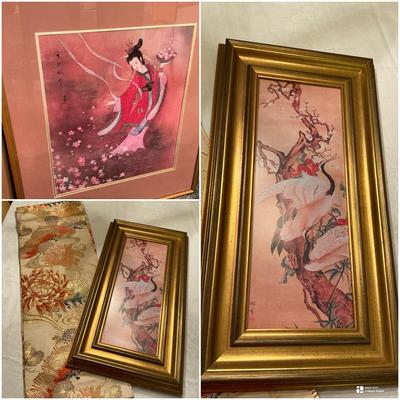 Asian Art Pieces With Ceremonial Obi 