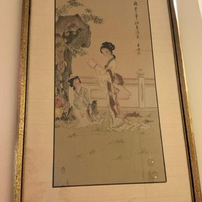 Asian Women’s Silk Art 20x31 