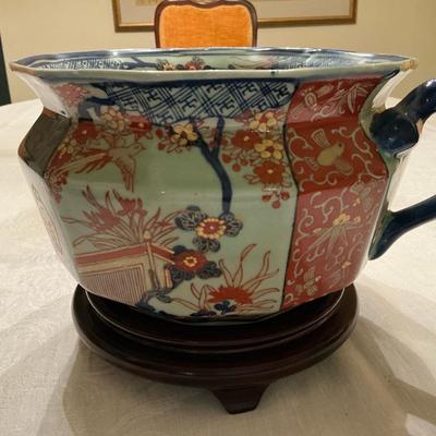 Asian Hot Pot Hand Painted 