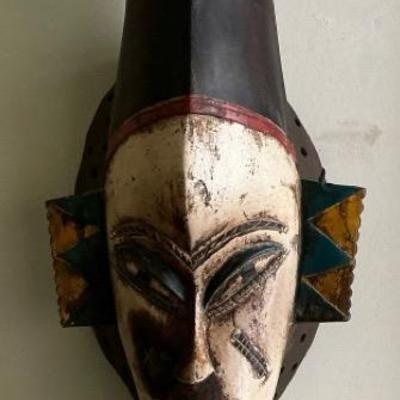 African Ivory Coast Carved Wood Mask (SR6)