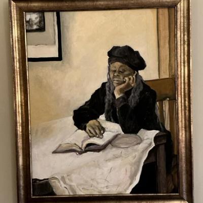 Sandra Saomak Engel "Waiting For My Glass of Wine" Painting
