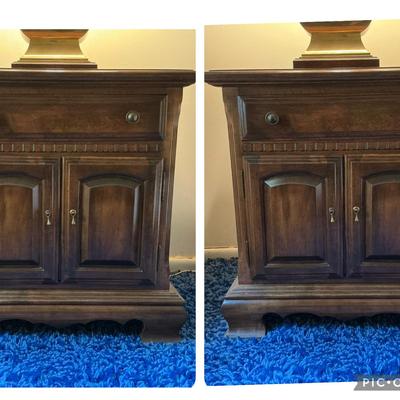 2 Ethan Allen Medium Finish Nightstands