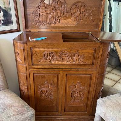 Hand carved bar 