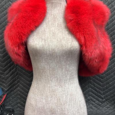 Red Fur Wrap 
