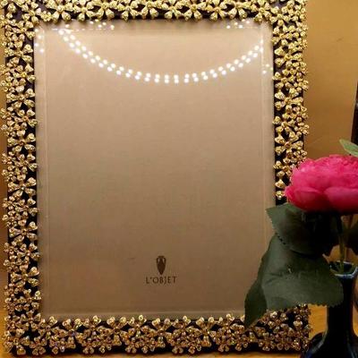 L'Objet Garland photo frame w/ Swarovski Crystals