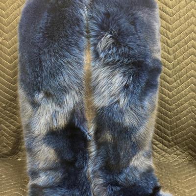 Blue Fur Shawl 