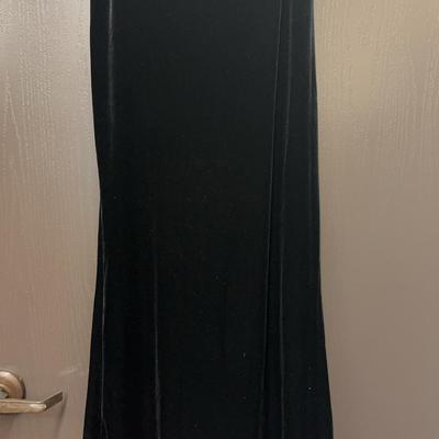 Ellie Kats A Line Velvet Dress, Black Size Large