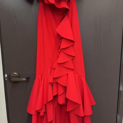 Tarik Ediz Red Gown