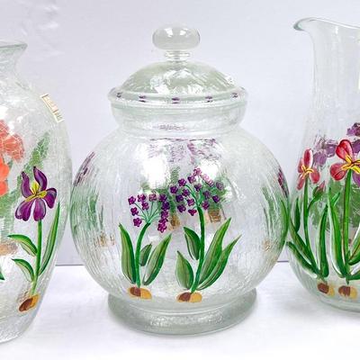 “Fifth Avenue” Lead Crystal Crackle Glassware