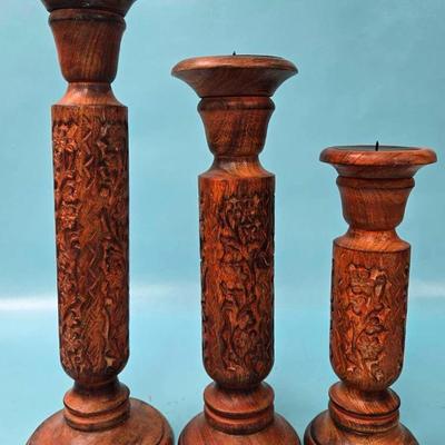 Wooden Candle Holders
