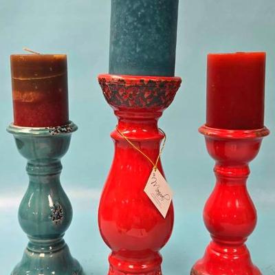 Ceramic Candle Pillars and Candles