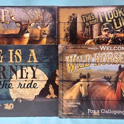 "American Woodcrafters" Wall Signs