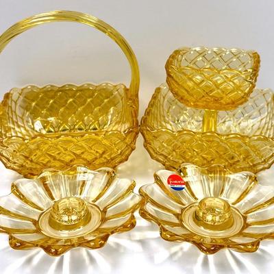 “L.E. Smith” Amber Glassware and "Fostoria"