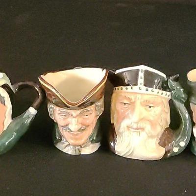 6 Royal Doulton Mini Toby Jugs