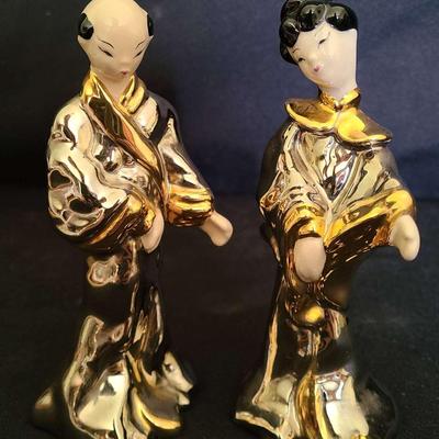 Kay Finch Mid-Century Metallic Muse Pair – Sleek, Shiny, and Striking a Pose