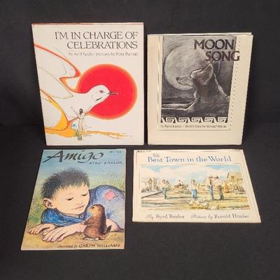 A Beautiful Bunch Of Byrd Baylor Books - 2 Hardcover First Editions. Signed & 2 Paperbacks, Signed