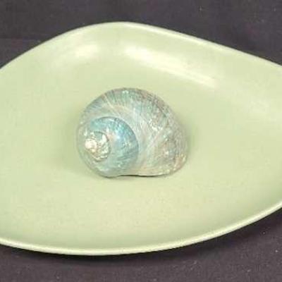 Maurice of California Mid-Century Modern Boomerang Dish – #6011 with Shell Accent