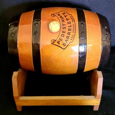 Doulton Lambeth Pedestrian Barrelette Liquor Storage Barrel 