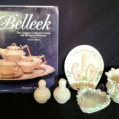 Lot Of Unique Belleek Pottery & A Collectors Guide Book