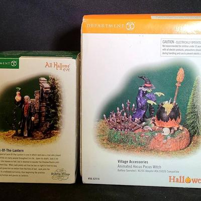 Department 56 Halloween Theme Jack Of The Lantern & Animated Hocus Pocus Witch