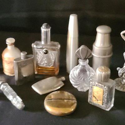 Glass And Plated Perfume Bottles