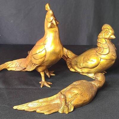 Gold Standard Flock – Regal Brass Bird Trio for Your Glitzy Nest by Kay Finch