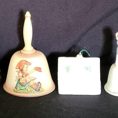 Lot Of Belleek & Goebel & Crystal Bells 