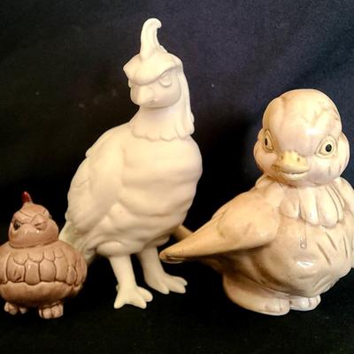 Lot Of 3 Kay Finch Bird Figurines 
