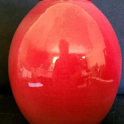 Kay Finch Talisman Ruby Colored Vase