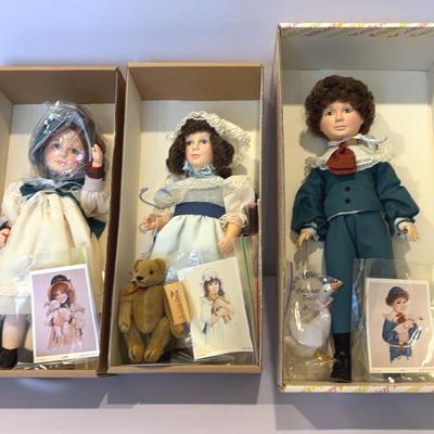 Jan Hagara Collectible Dolls- by Effanbee-Lesley ,Christina, Larry